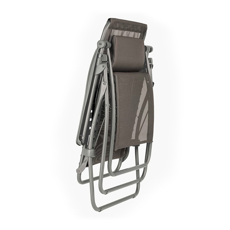 Lafuma RSXA Clip Zero Gravity Chair - Outdoor Folding Recliner & Patio Lounger Seemab , Graphite, 45" H x 26" W x 34" D