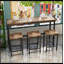 Modern Design Kitchen Dining Table, Pub Table, Long Dining Table Set with 3 Stools, Easy Assembly-824315438