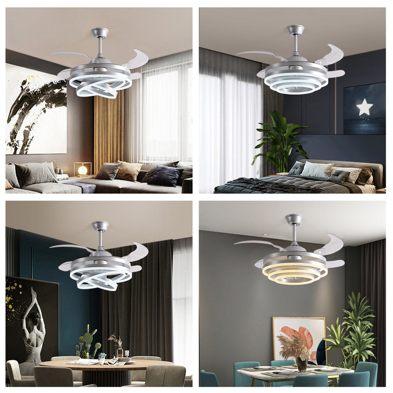 Ventilateur de plafond rétractable 42 po Dontavius