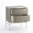 Crinkle Bedside Chest-Nickel/Antique Nickel
