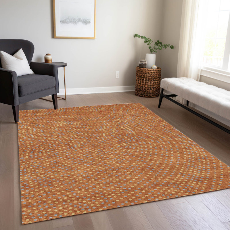 Tapis intérieur / extérieur Mirelia Paprika , 10 pi x 14 pi