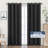 Clesta Cotton Blend Thermal Insulated 100% Blackout Grommet Curtain Pair-695971825-695971838