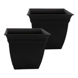 Square Plastic Planter with Sauce