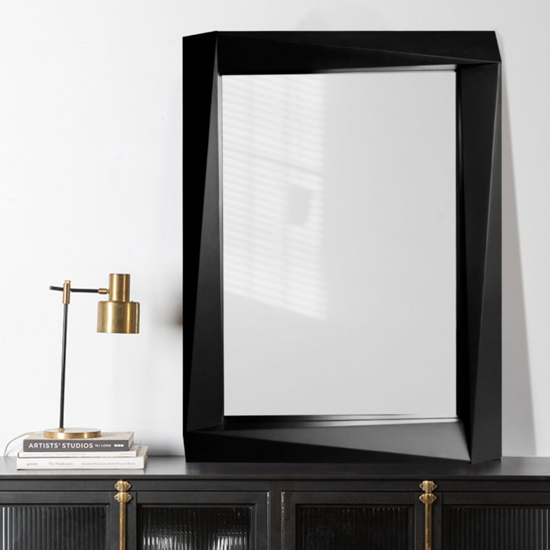 Radbourne Flat Wall Mirror, Black