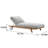Outdoor Recliner Wood Frame Adjustable Back Outdoor Teak Wood Chaise Lounge , Cushion Included