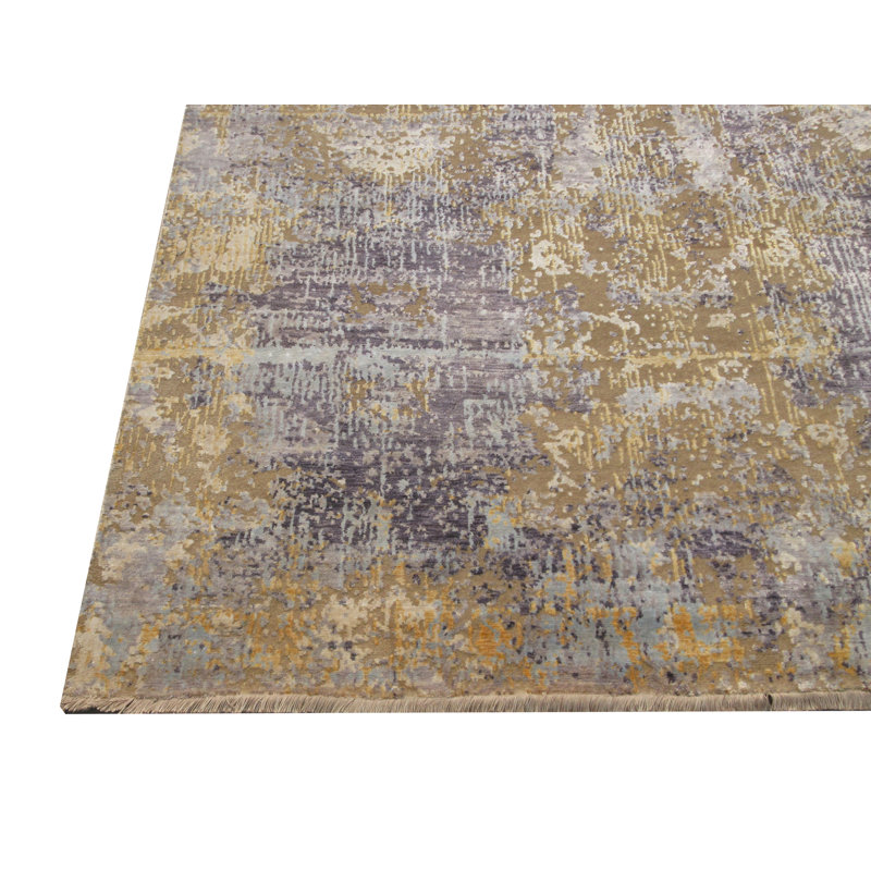 8X10 Oxidized Nepali Wool & Silk Area Rug