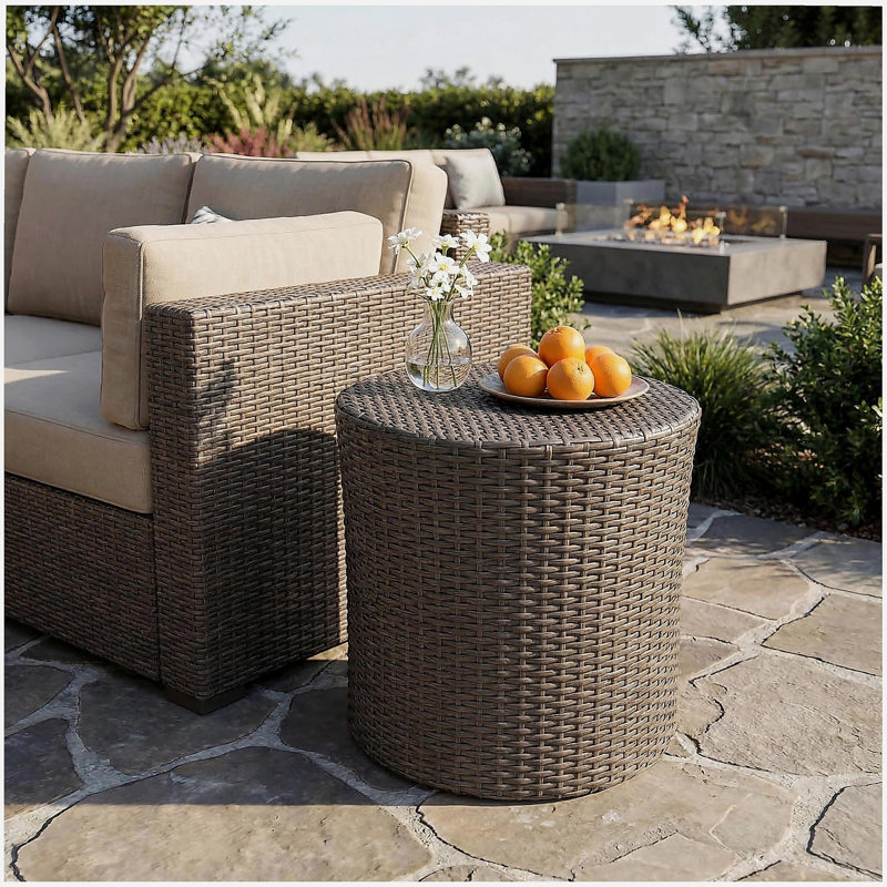 KINGSTOWN RD BARREL SIDE TABLE
