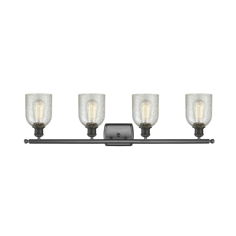 Éclairage de salle de bain à intensité variable 4 lumières Vella, Mica, Ampoule DEL 6 watts Vinage, Bronze huilé
