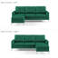 Eyler 4 Seater Velvet Sofa-1795338023