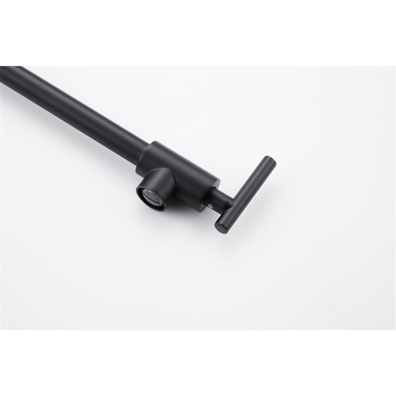 Wall Mount Folding Kitchen Pot Filler Faucet, Matte Black