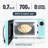 Retro 0.7 Cu Ft Microwave - Aqua-119783456