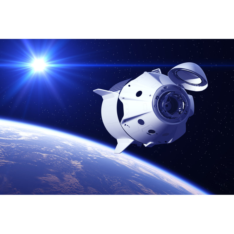 Commercial Spacecraft by 3DSculptor - Wrapped Canvas Print, 30cm H x 46cm W