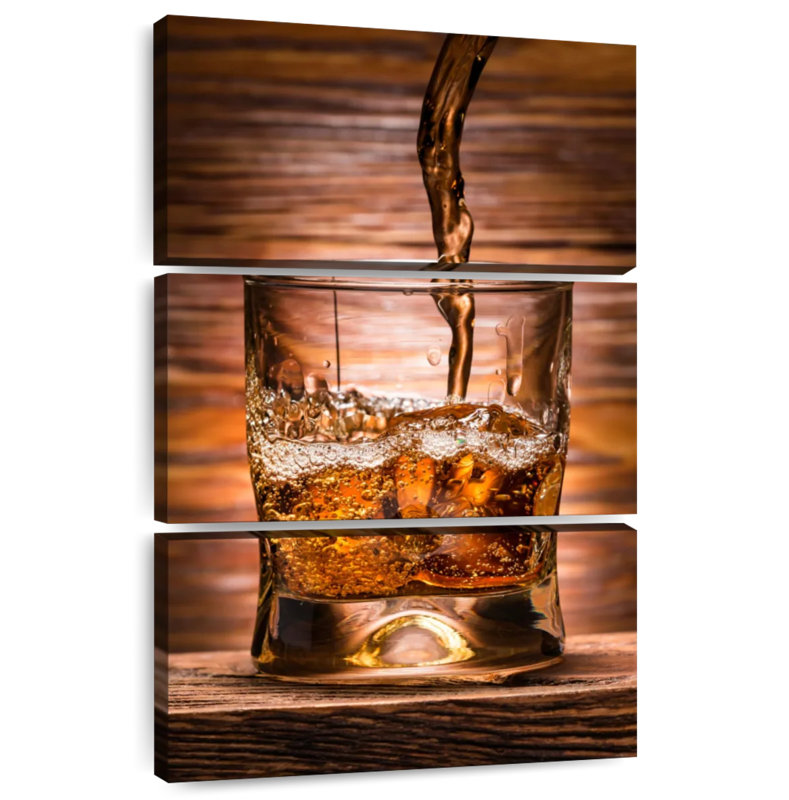 Yarlin Whiskey Poured On Glass, 50" H x 32" W