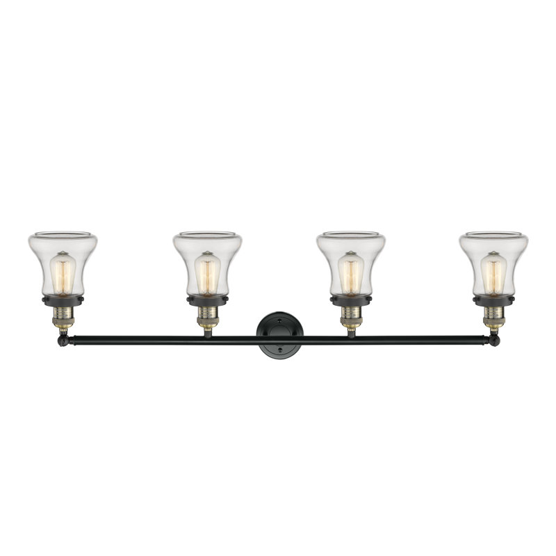 Éclairage pour meuble-lavabo 4 lumières noir / laiton antique Cahuilla