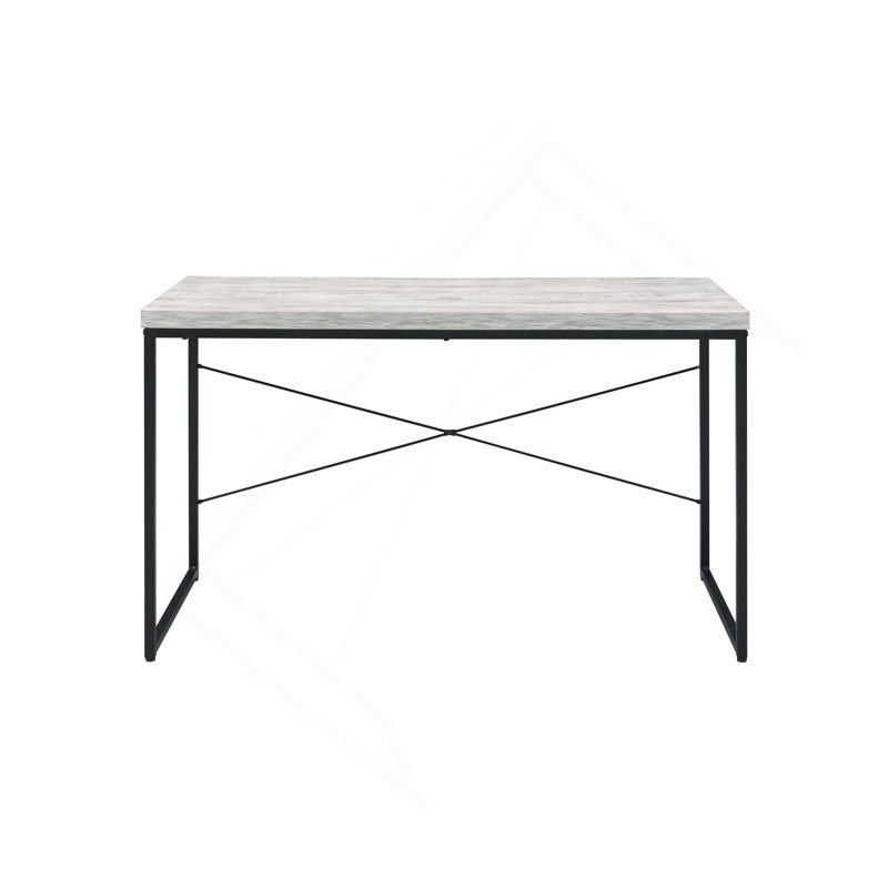 Versatile Industrial Writing Desk With Sturdy Construction And Stylish Design, Light Gray