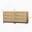 Commode de rangement moderne en corde tissée pour chambre à coucher, salon (ensemble de 2)-2057625200