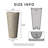 16 in. Large Gray Concrete Tall Cylinder Planter / Pot with Drainage Hole for Indoor & Outdoor set of 2-164190063-164190061-164190070