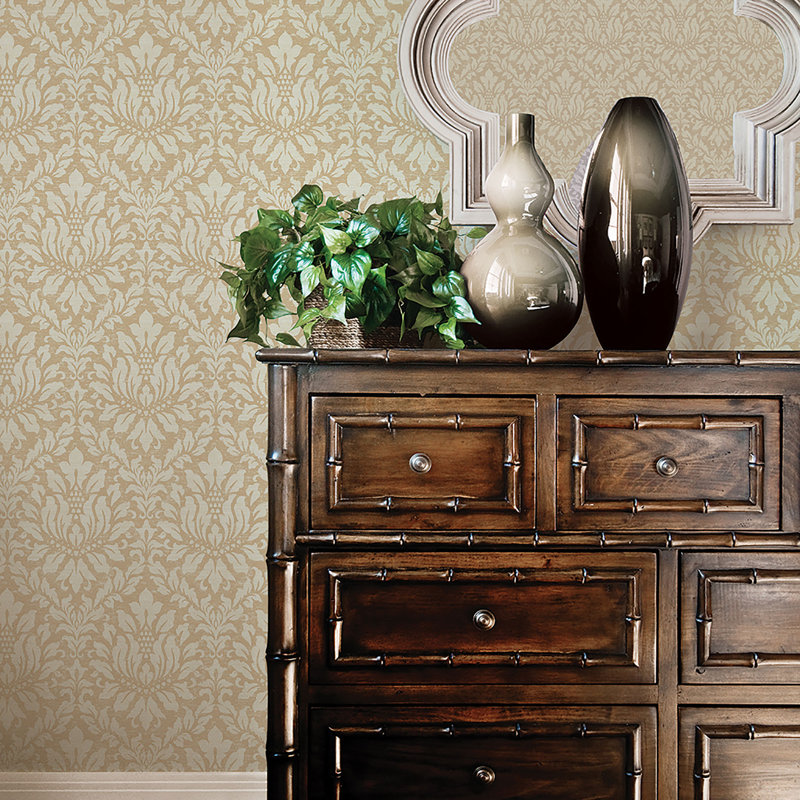 Positano 10m x 52.8cm Matte Wallpaper Roll, Gold/Blue