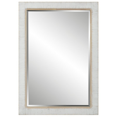 Adrianne Solid Wood/ Rattan Rectangle Wall Mirror