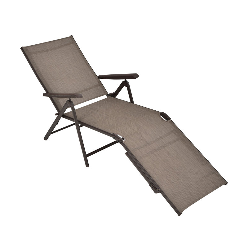 Chaise longue inclinable 59 po Coutant, Brun