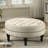 Tufted Round Cocktail Ottoman