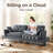Upholstered Loveseat Sofa-1787067769