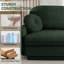 Canapé de 105 po à 3 places en chenille avec dossier matelassé, 105 po, vert-1081733533-1081733603