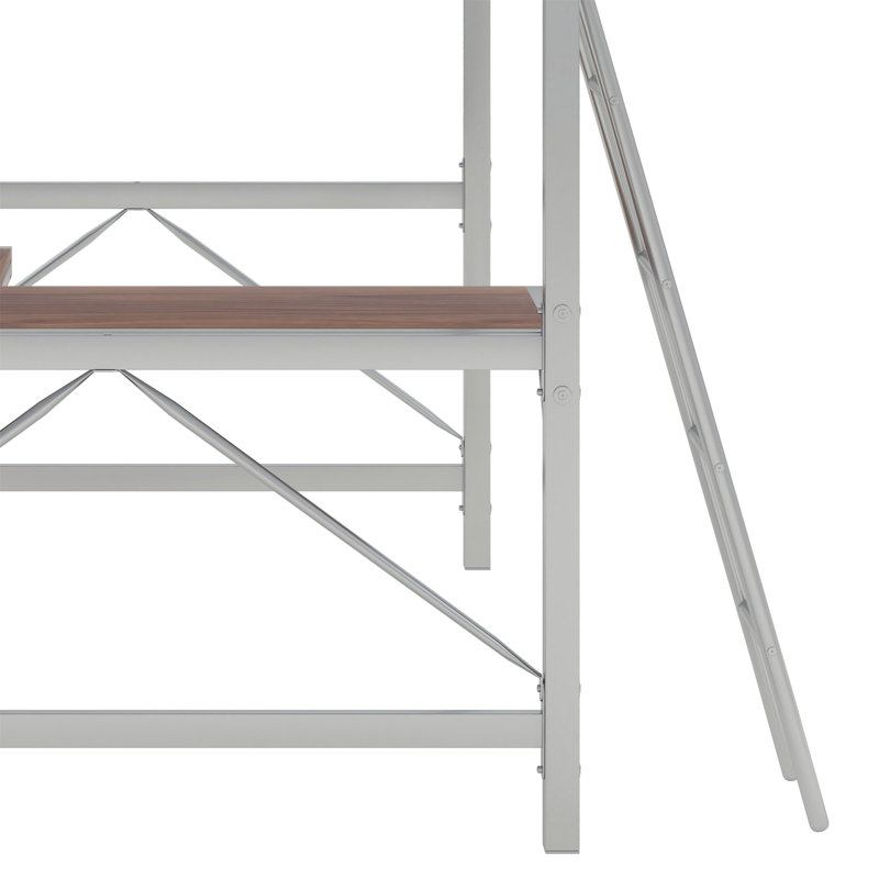 Catlyn Kids Loft Bed, Twin, Silver