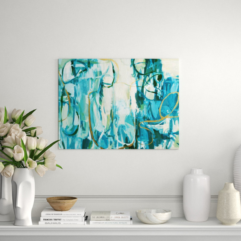 Intangible Print by Fern Cassidy, 47" H x 63" W x 1.5'' D, Gild Gold