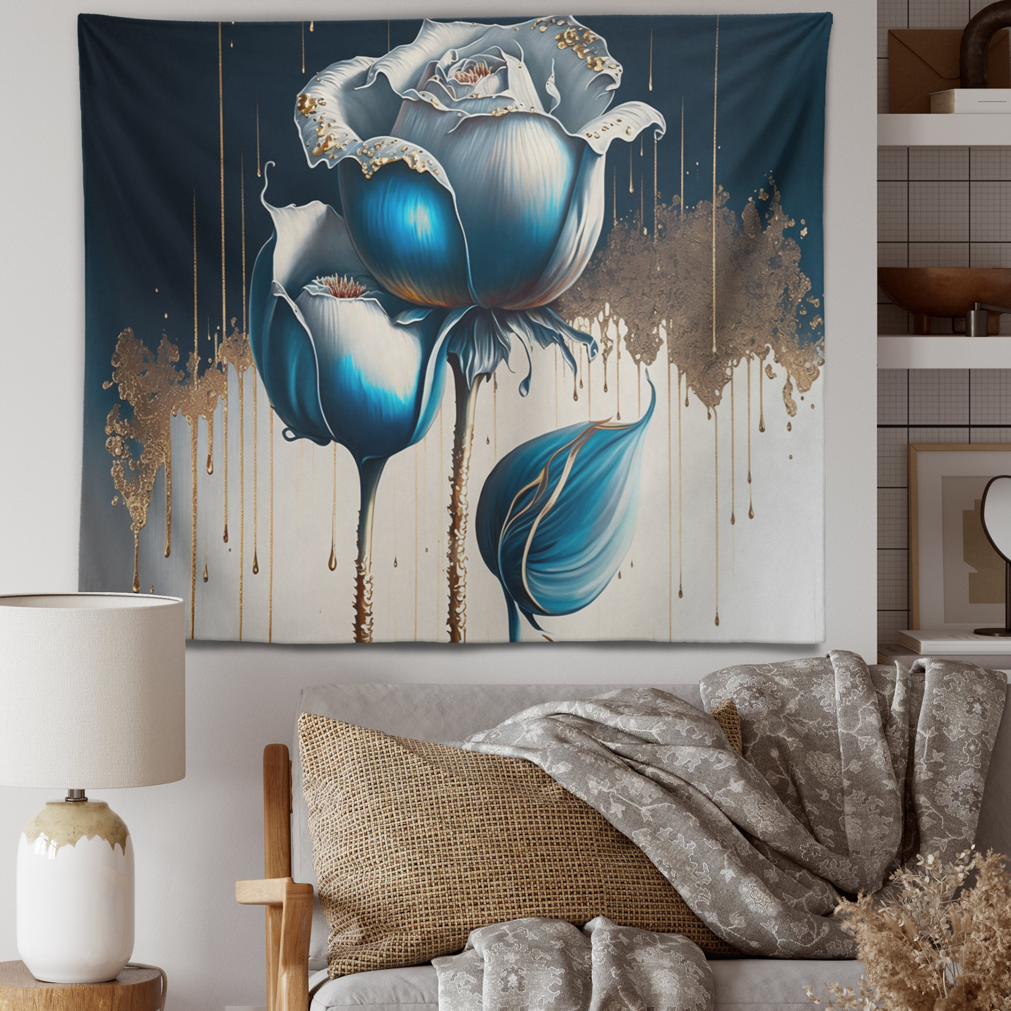 Baby blue online tapestry