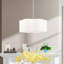 Vino Single Light Linen Blend Steel Dimmable Pendant