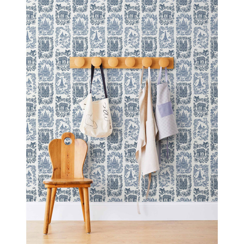Je T'aime Paris Wallpaper | Traditional / Roll - 27" x 30', Porcelain
