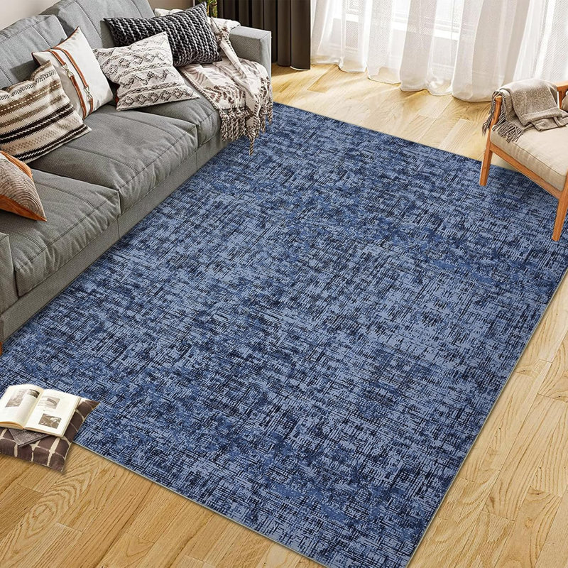 Washable Kitchen Modern Abstract Runner Rug for Hallway Contemporary Solid Rug Non-Slip Foldable Aesthetic Accent Floor Carpet for Bedroom