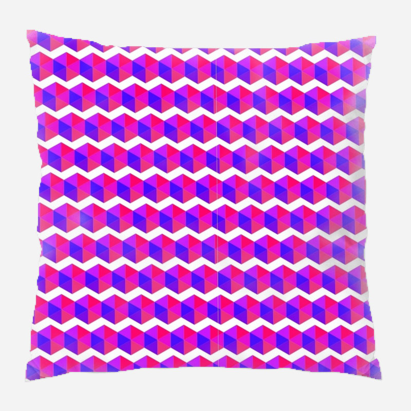 Geometric Microsuede Reversible Throw Pillow