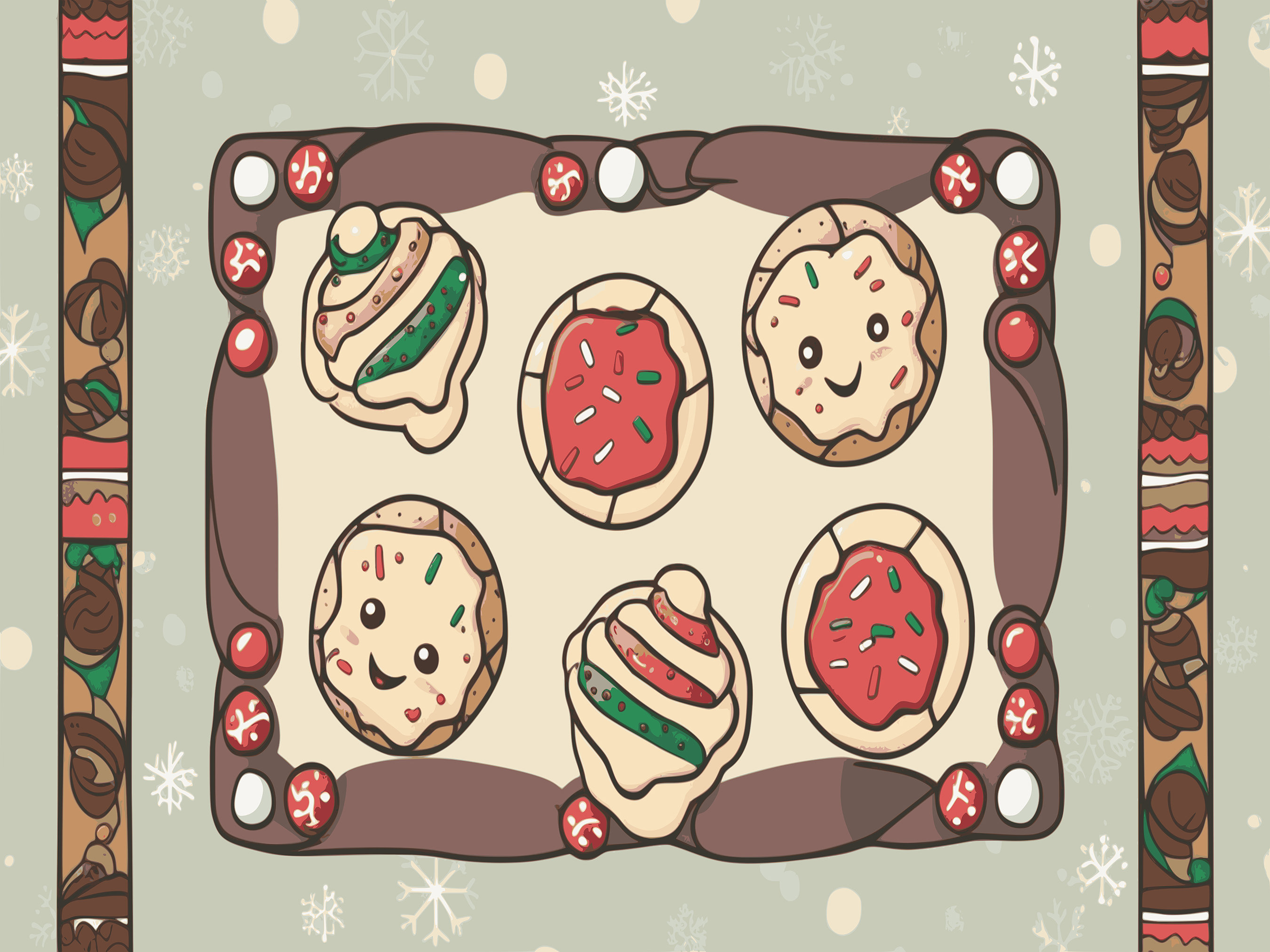 The Holiday Aisle® Washable Cookies Holiday Rug | Wayfair