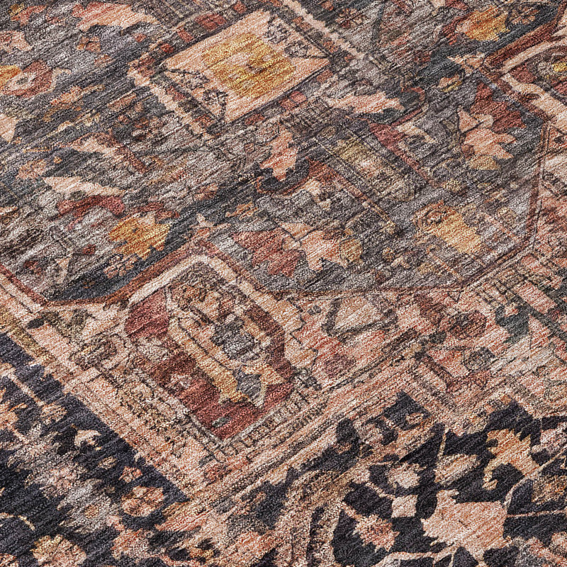 Tapis intérieur / extérieur gris Clarina, 5' x 7'6"