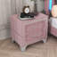 Table de chevet en velours de bois massif-2051466425