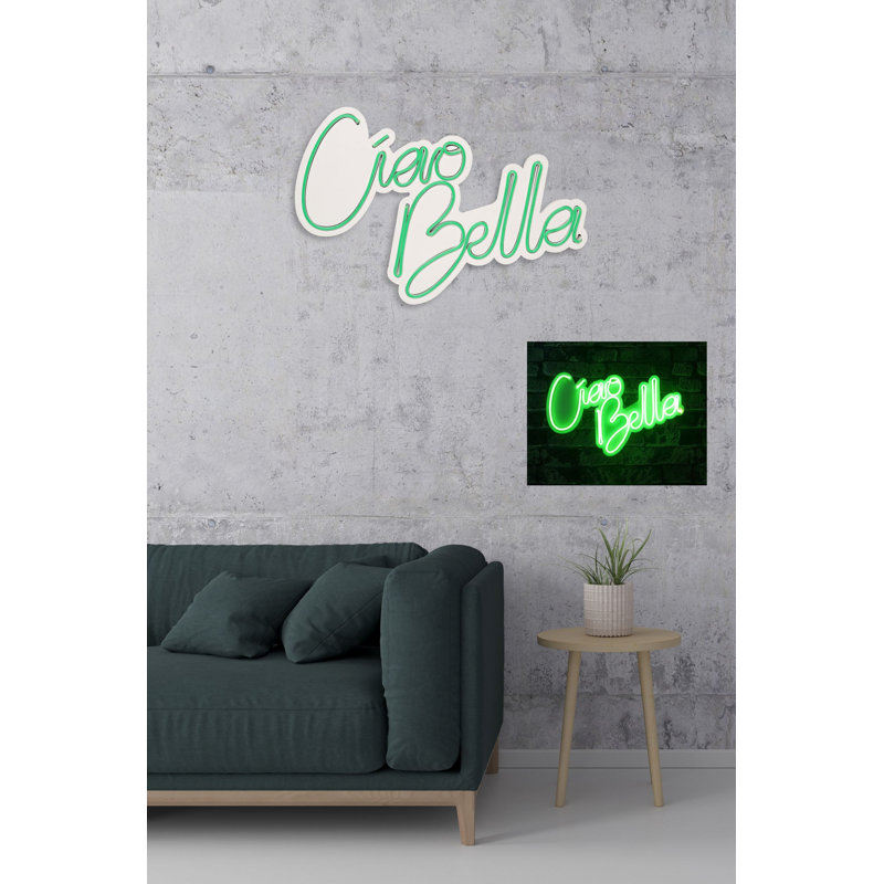 Bandes d'éclairage flexibles à DEL néon, imperméables IP67, 12 V DC, 12,6 x 17,7 x 0,8 pouces | Système de suspension mural 15,12 watts | Éclairage décoratif vert pour la maison, la fête et les événements | Installation facile avec prise de type C