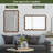 Wavy Rectangle Solid Wood Frame Decorative Mirror-1689097538-1688807630
