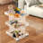 3-Tier Contemporary Lightweight Clear Acrylic Multifunction Storage Utility Rolling Cart With Wheels