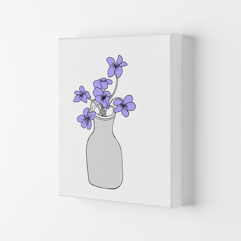 Sweet Violets by Carissa Tanton - Wrapped Canvas Print, 42cm H x 29.7cm W x 4cm D