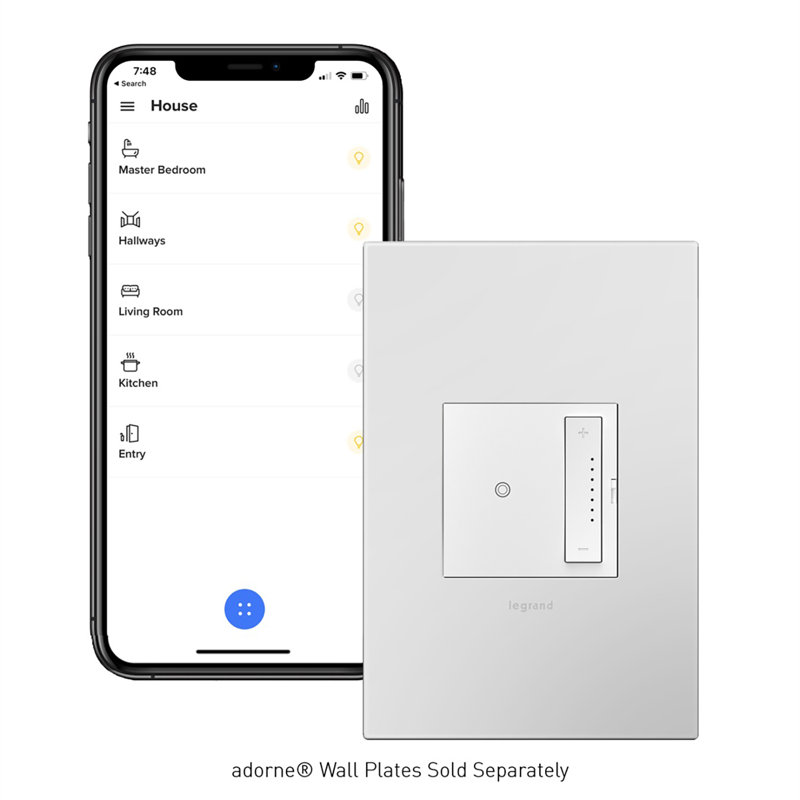 Gradateur intelligent Tru-Universal Adorne avec Netatmo, Blanc, Blanc