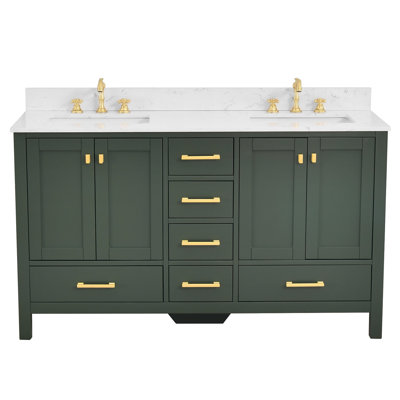 60-inch Bathroom Vanity With Engineered Stone Top