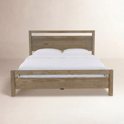 Loft Solid Wood Panel Bed