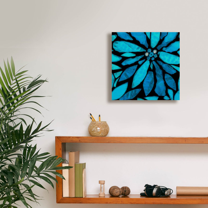  «Black and Blue 2» par Alonzo Saunders, art mural sur toile, 12 po x 12 po, H 12 po x l 12 po