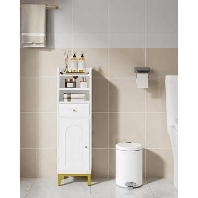Armoire de rangement pour salle de bain, armoire de coin avec tiroirs et ...