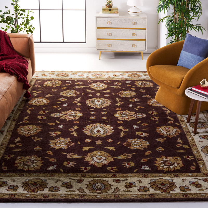 Tapis brun / ivoire Cloverdale, Rond 6 pi