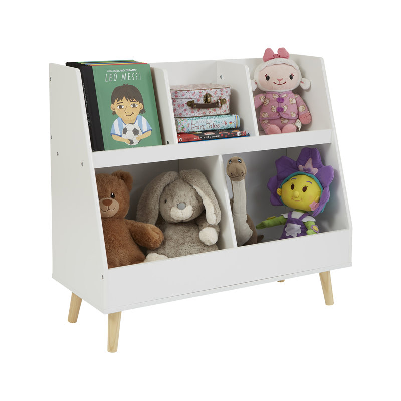 Kids White Sloping Bookcase