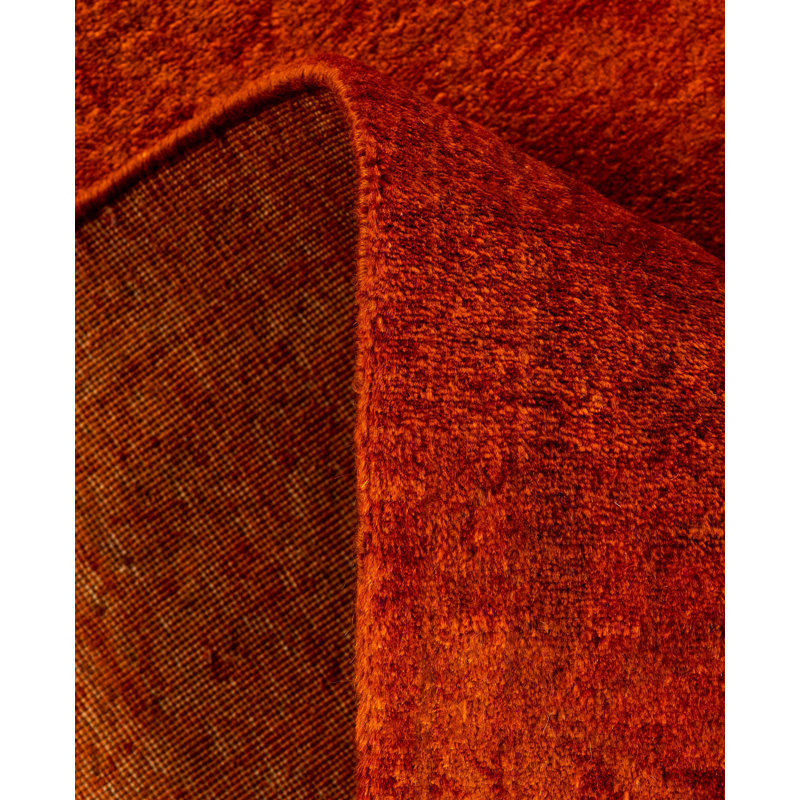 Overdyed One-of-a-Kind 2' 7" X 10' 0" Hand Knotted Area Rug