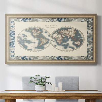 " Bordered World Hemispheres "